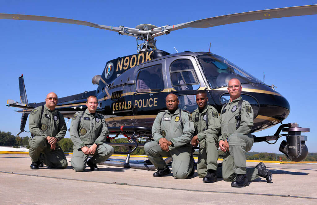 From left, TFO B.A. Spradling, pilot L.E. Vulb, Sgt. Chief Pilot D.S. Williams, TFO C.A. Inges, and pilot D.B. Veasey.