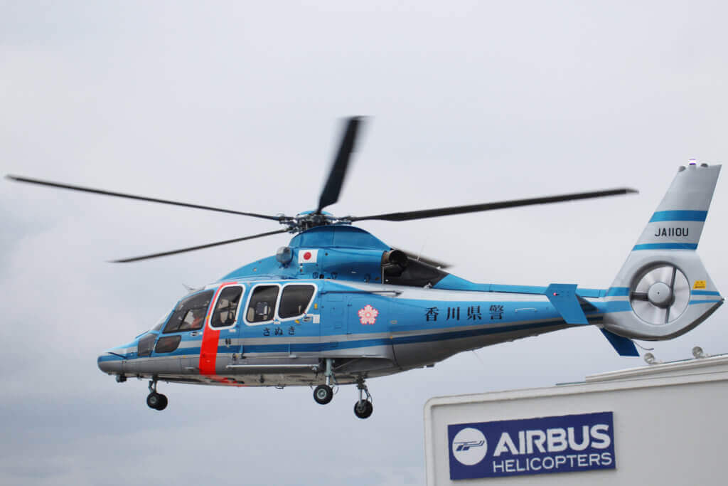 Japan's National Police Agency has also taken delivery of an AS365 N3+ and H155 ordered in 2015. Airbus Helicopters Photo