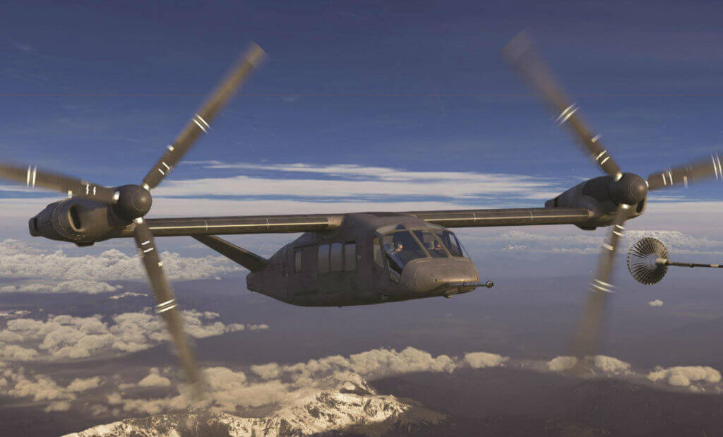 Bell Helicopter will present next-level technology at Heli-Expo, including an immersive virtual reality experience of the Bell V-280 Valor (pictured here) that will highlight mission capabilities of the aircraft. Bell Photo