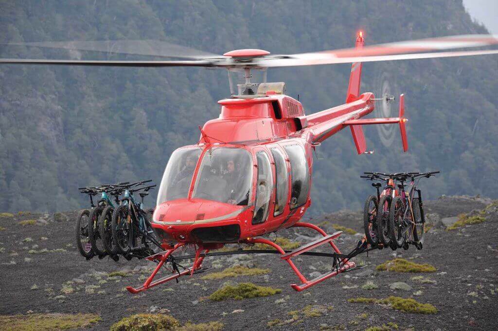 Platinum designed, built, and gained a supplemental type certificate for a bike rike for the Bell 407. It can carry up to eight bikes.