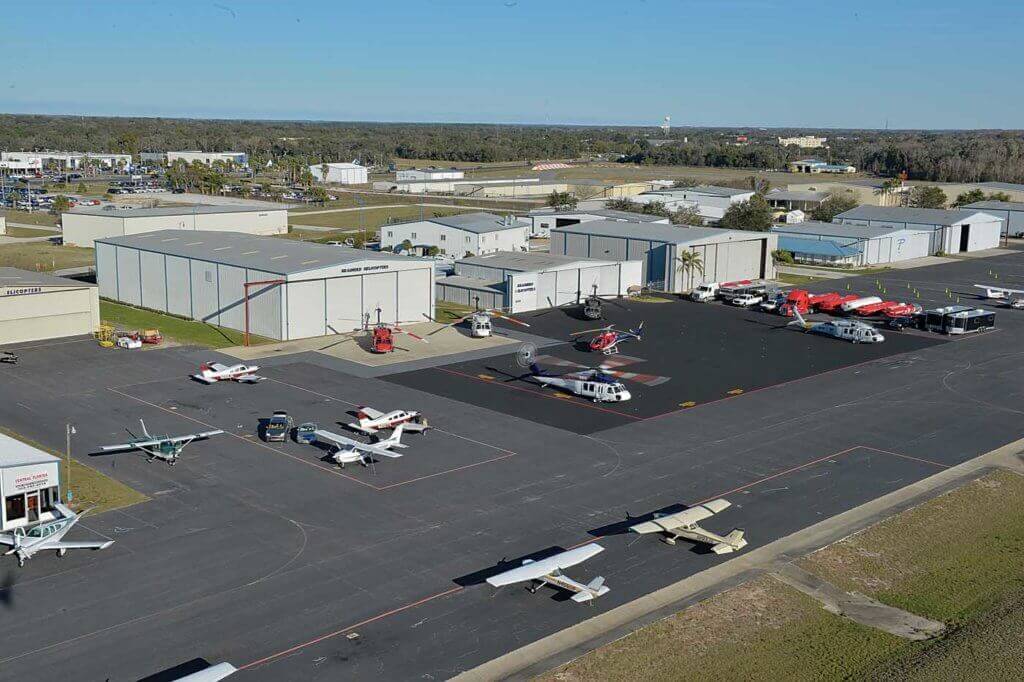 The Leesberg, Florida, base -- 35 miles northwest of Orlando -- has evolved over the years. The two large hangars were the most recent additions to accommodate the growing Black Hawk fleet.