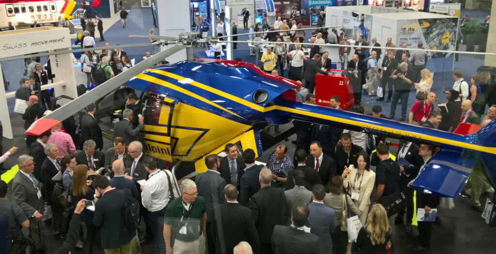 Marenco Swisshelicopter's SKYe SH09 was well received during HAI Heli-Expo 2017, in Dallas, Texas. Marenco Swisshelicopter Photo