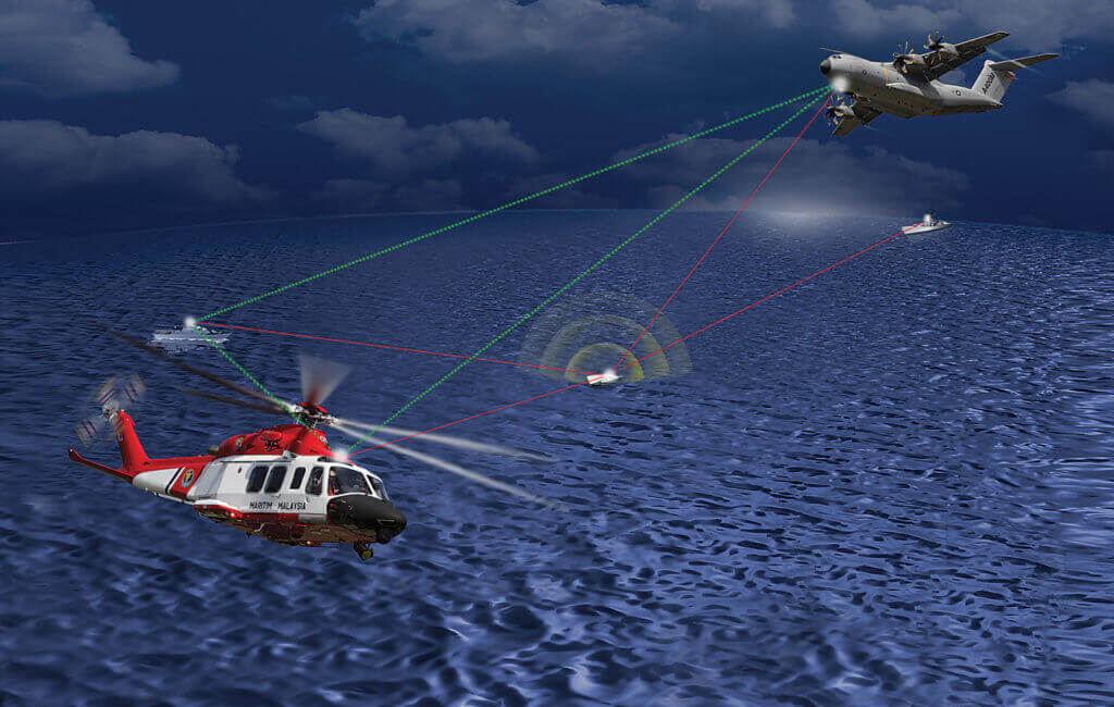 The U.S. Coast Guard is installing the DF-500 in all of its MH-60T and MH-65E SAR helicopters, said Stephanie Bell, rotor wing accounts manager. It can be installed as a standalone unit, or integrated with other helicopter systems.