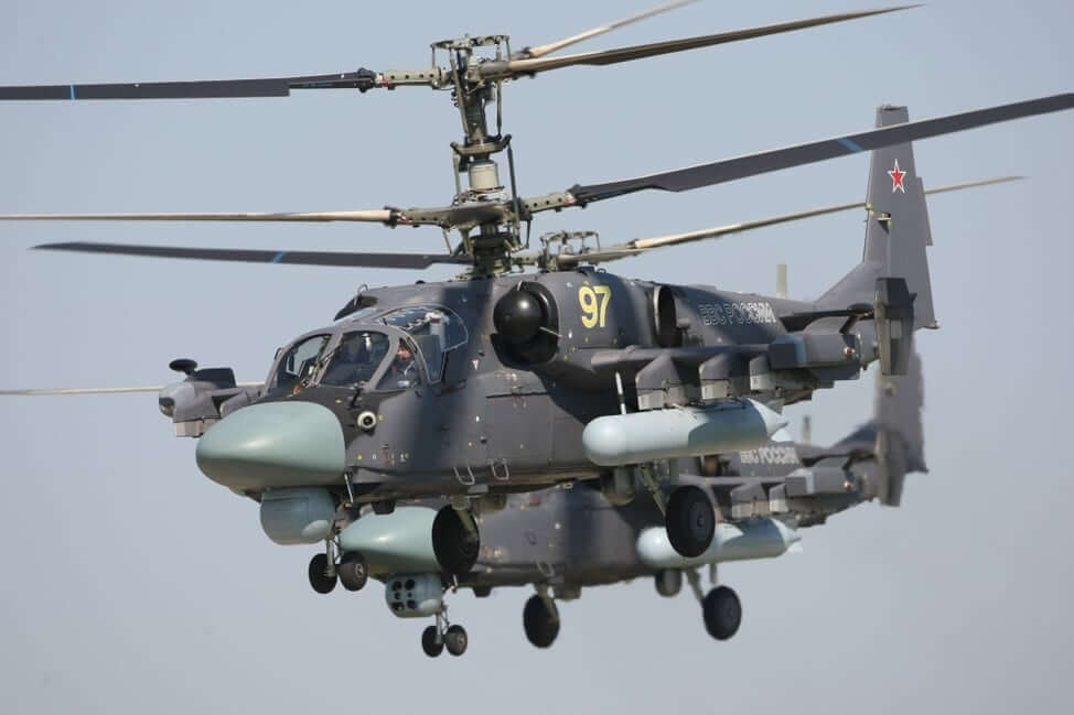 The Ka-52K is a naval variant of the Ka-52 Alligator combat helicopter. Russian Helicopters Photo