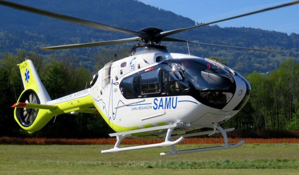 These helicopters are the very first H135s to be used in the emergency medical service role in France. Airbus Photo