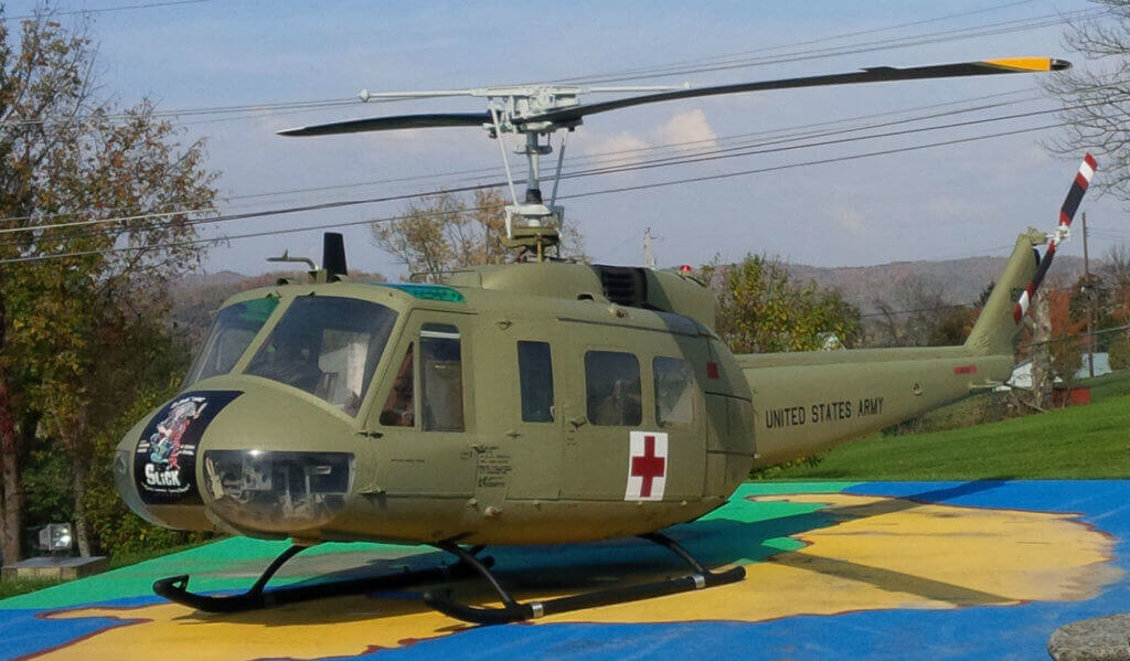 The Huey is on display at Marion County Vietnam Memorial in Fairmont, West Virginia. Mahaffey Photo
