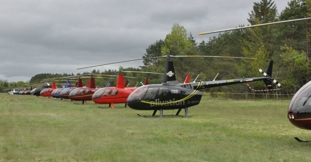 Twenty-six Robinson aircraft (20 R44s and six R66s) were on display during the fly-in.