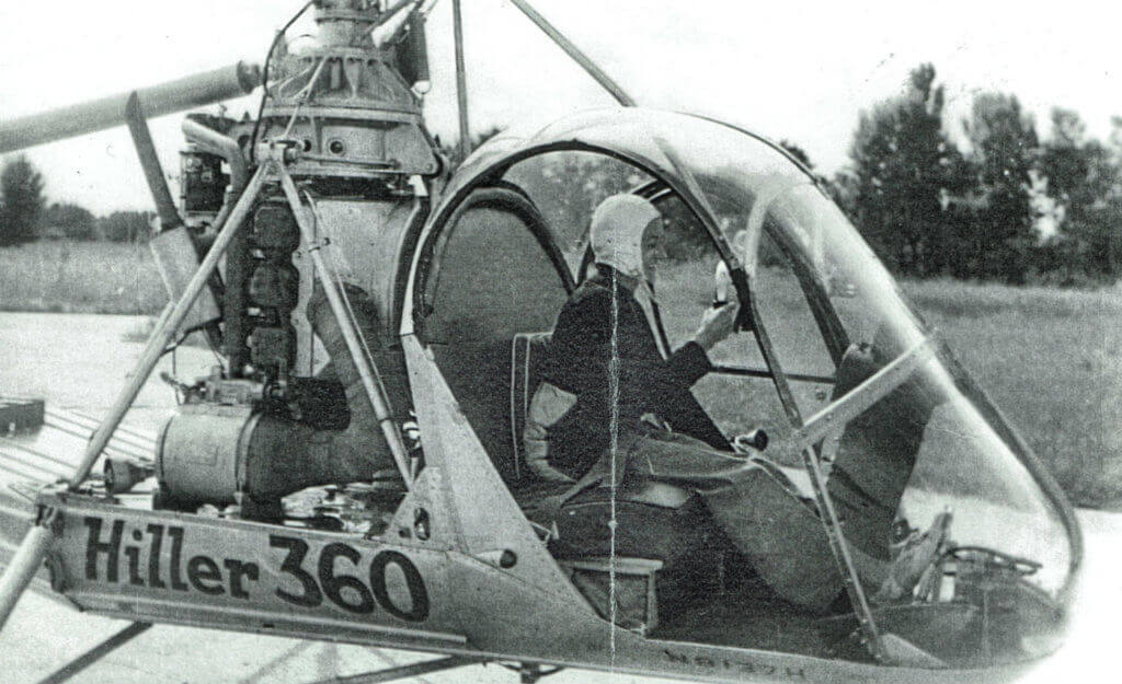 Valérie André's first solo flight as a helicopter pilot on Aug. 30, 1950, at Helicop'Air training facilities in France.