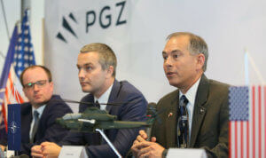 Based on this LOI, Polska Grupa Zbrojeniowa and Bell Helicopter will expand potential areas of cooperation related to Poland's future utility helicopter needs with the UH-1Y. Pictured here, vice-president of International Military Business for Bell Helicopter, Rich Harris (right), with PGZ representatives. Bell Photo