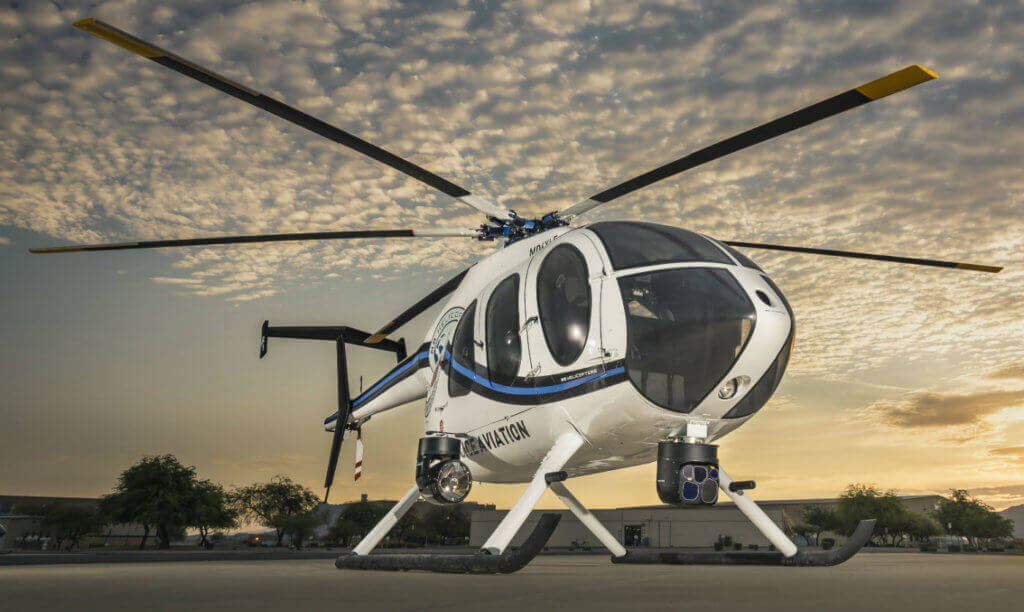 Configured with a custom law enforcement mission equipment package, the MD 6XX Concept helicopter will be the centerpiece of MDHI's ALEA booth. MD Helicopters Photo