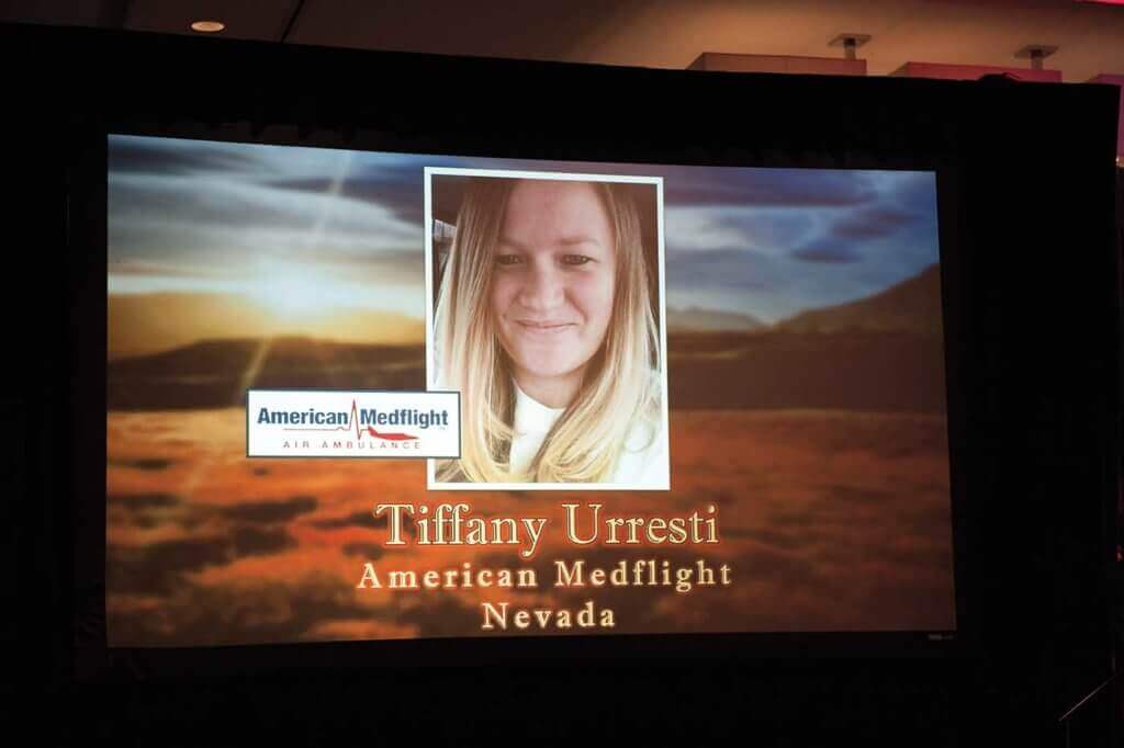 Flight nurse Tiffany Urresti was killed in a plane crash on Nov. 18, 2016.