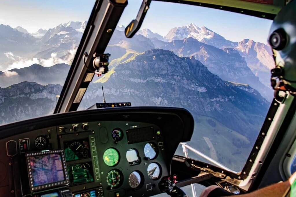 Pilots in Gsteigwiler regularly travel to mountain huts in the Alps that can be up to 12,000 feet above sea level.