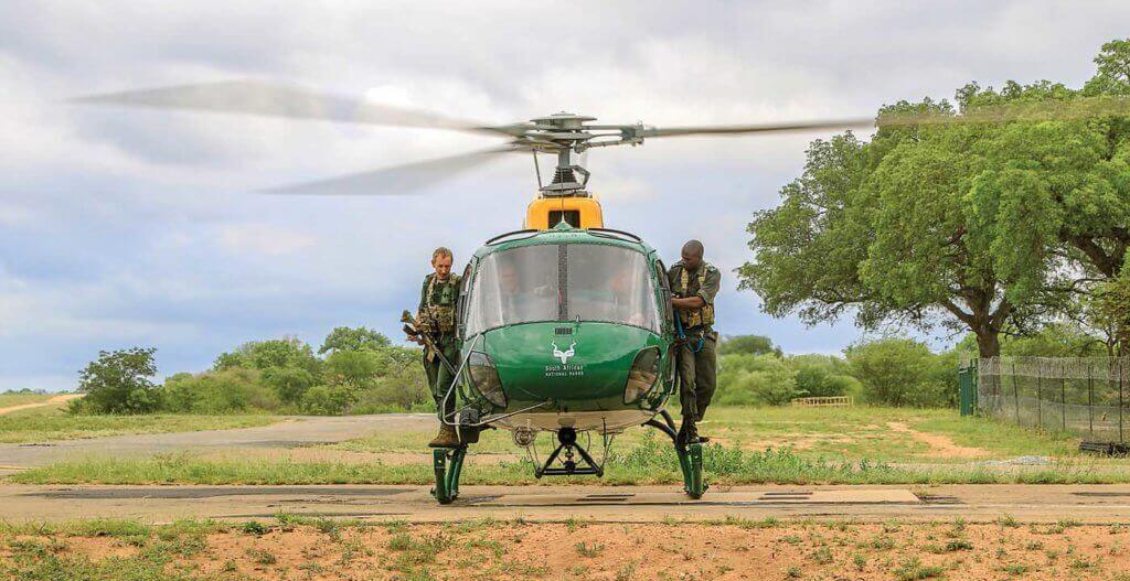 Kruger National Park in South Africa uses Airbus H125 and AS350 B3 helicopters to patrol an area of about two million hectares. Maj Dei Enslin Photo