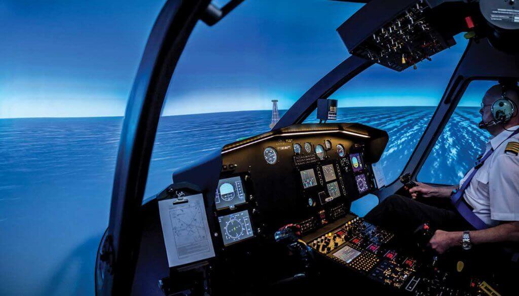 An Entrol H15/EC155 FNPT trainer. The company, based in Madrid, Spain, produces a range of FNPT and FTD simulators, for both fixedand rotary-wing aircraft, used around the world. Entrol Photo