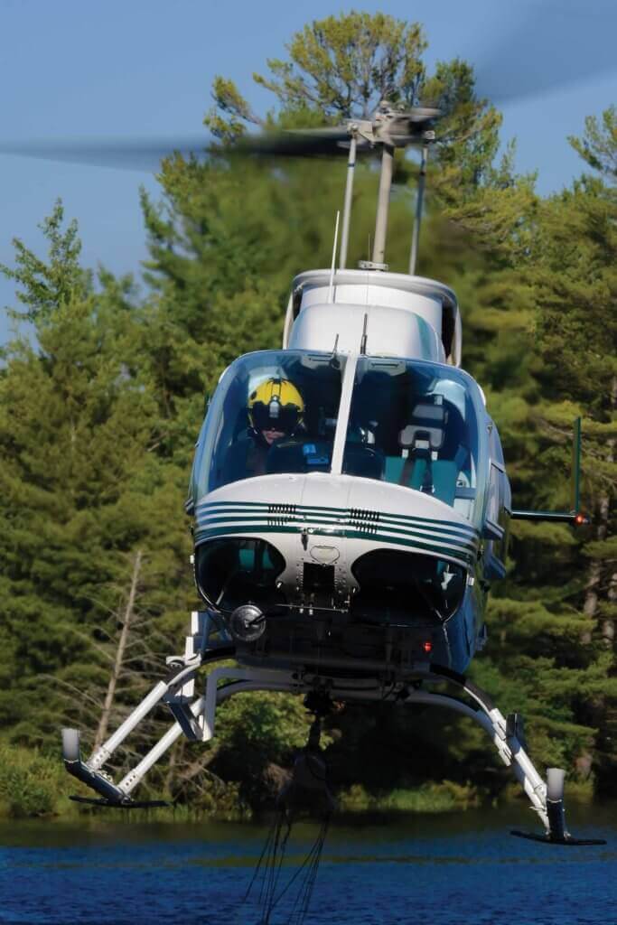Heli Muskoka's Bell 206L-4 LongRanger. McMackin said the aircraft is popular with the Ontario Ministry of Natural Resources and Forestry for use in surveys.