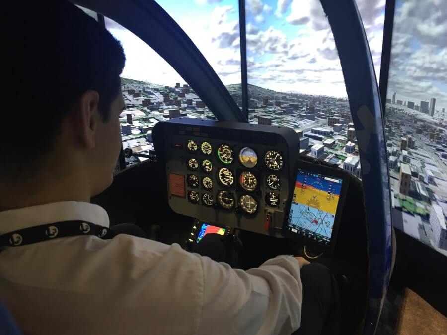 With the certification for the helicopter simulator, training schools can now offer a safer and more cost-effective way to train helicopter pilots. Ryan Aerospace Photo