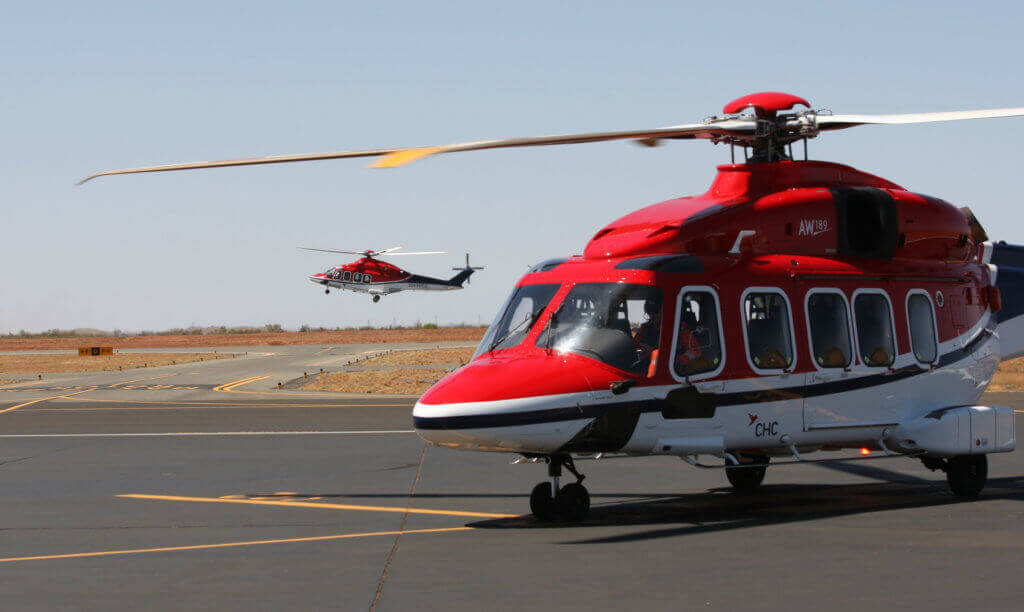 The super-medium AW189 is the first large helicopter in Australia to be designed to MSG-3 processes, providing greater reliability and less maintenance man-hours. CHC Helicopter Photo