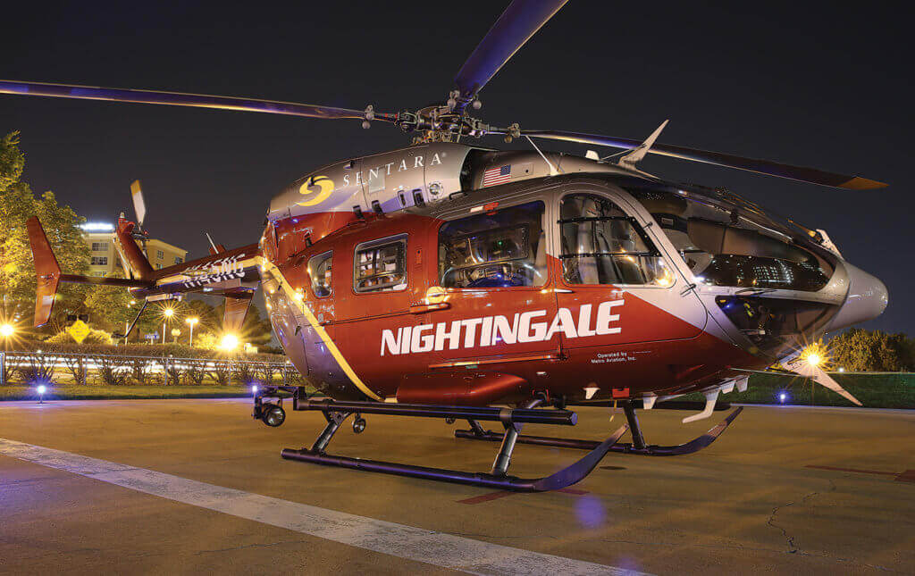 Nightingale currently operates from the base of Sentara Norfolk General Hospital, but a vertical expansion currently underway includes plants for a rooftop helipad with a dedicated elevator to the trauma center. Antonio Gemma More Photo