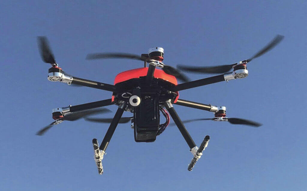 The Snyper multi-rotor target (pictured here) is one of several QinetiQ technologies designed to help customers tackle threats from small unmanned aircraft. QinetiQ Photo
