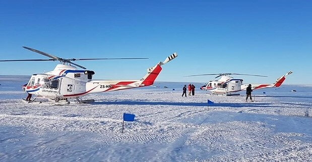 The helicopters have already started operating in the Dronning Maud Land in Northern Antarctica for the South African Antarctica program, but are also providing aerial support to international scientific teams as well as back up search-and-rescue throughout Northern Antarctica. Ultimate Heli Photo