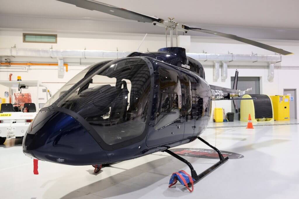 The 505's cabin can be configured to carry up to four passengers or configured for internal cargo missions by quickly removing disconnect rear cabin seats and/or copilot seat. Bell Helicopter Photo