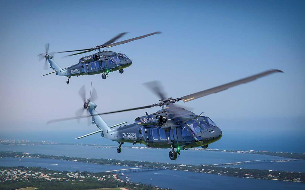 Two S-70i helicopters are available for flight training at the Sikorsky Training Academy (STA) in Stuary, Florida. The first S-70i airframe is also serving at STA as a static maintenance trainer. Sikorsky Photo
