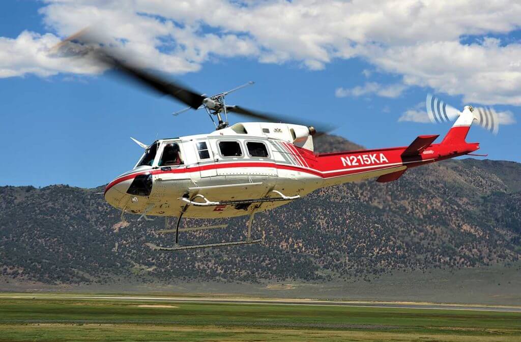 The Bell 412 is replacing the Bell 212 (pictured) in some utility roles. Skip Robinson Photo