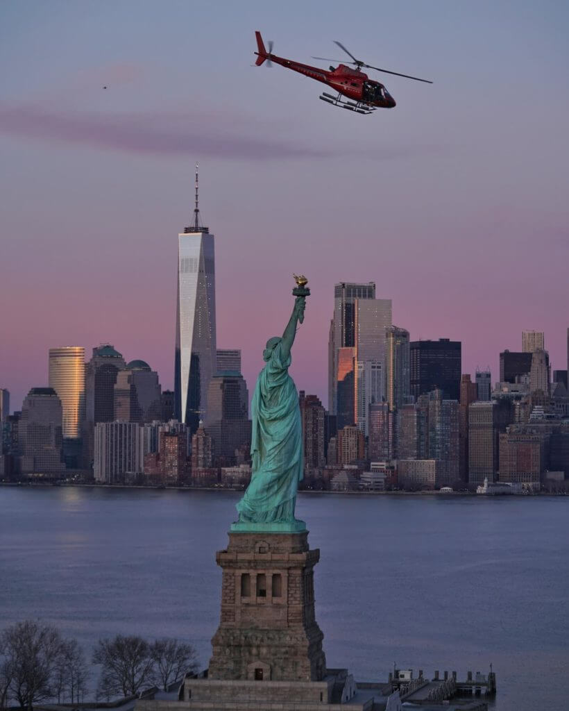 Photojournalist Eric Adams captured this photo from another FlyNYON charter flight shortly before the helicopter crash in the East River on March 11. Eric Adams Photo