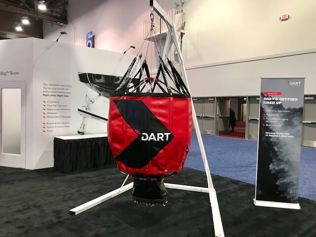 The new DART Aerospace aerial firefighting buck, which has been unveiled at Heli-Expo 2018. DART Aerospace Photo