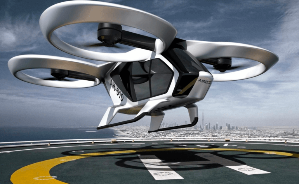 Airbus says its partnership with Blade will lay the groundwork for future deployment of eVTOL platforms like this CityAirbus demonstrator. 