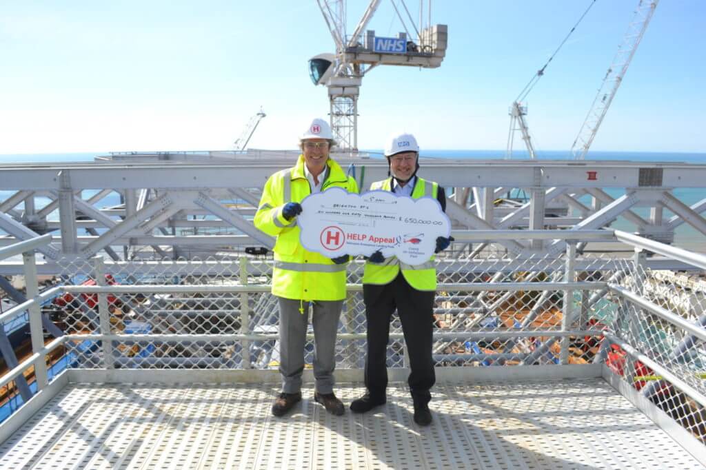 From left: Robert Bertram, HELP Appeal's chief executive officer presenting a cheque to Duane Passman, director of the RSCH Redevelopment. HELP Appeal Photo 