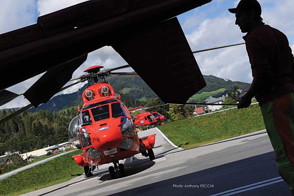 The company's Super Pumas have flown a variety of missions since joining the Heli-Austria fleet, including firefighting, construction, and long line operations. Anthony Pecchi Photo