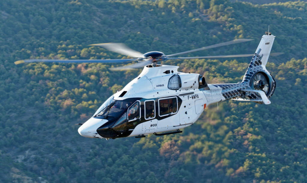 The H160 can be used for private and business aviation flights, oil-and-gas passenger transport, emergency medical services, or public services missions. Thierry Rostang Photo