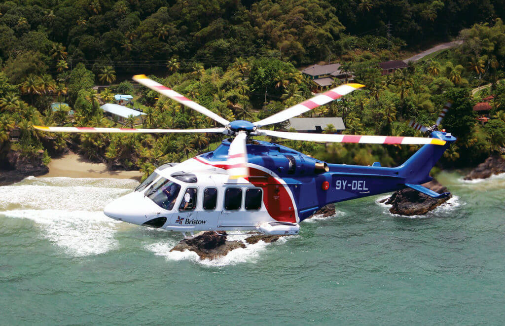 Bristow's AW139 are medium weight twin-engine helicopters cleared to operate up to 14,991 pounds. Dian Lacy Photo