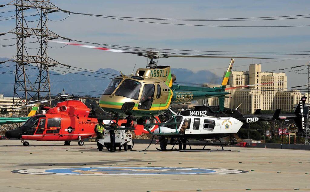 The LAPD's Hooper Heliport is the site of regular fly-ins. Early in their professional relationship, the authors clashed over the best way to coordinate one such event. Skip Robinson Photo