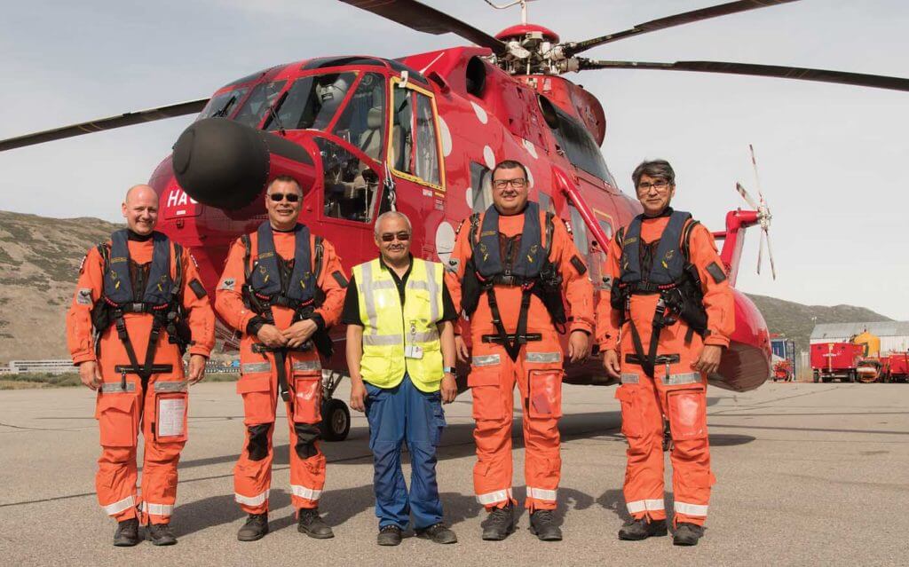 Air Greenland operates with nine SAR pilots, nine hoist operators and three hoist assistants. Neil Dunridge Photo 