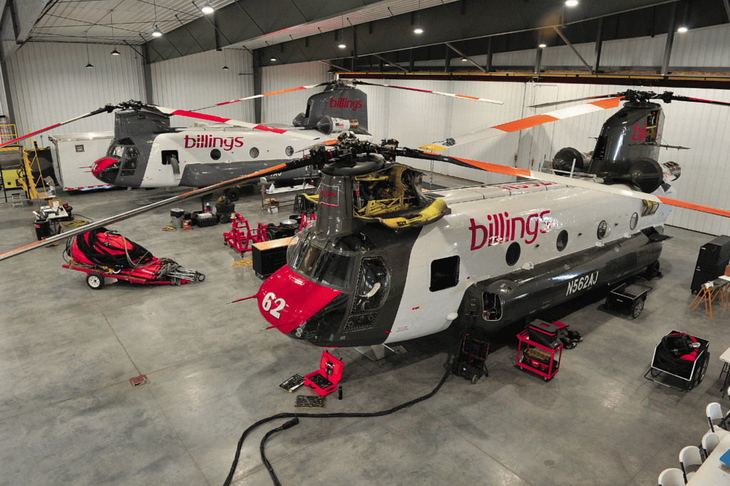 The new hangar is fully equipped and gives crews plenty of room to do their work. Skip Robinson Photo