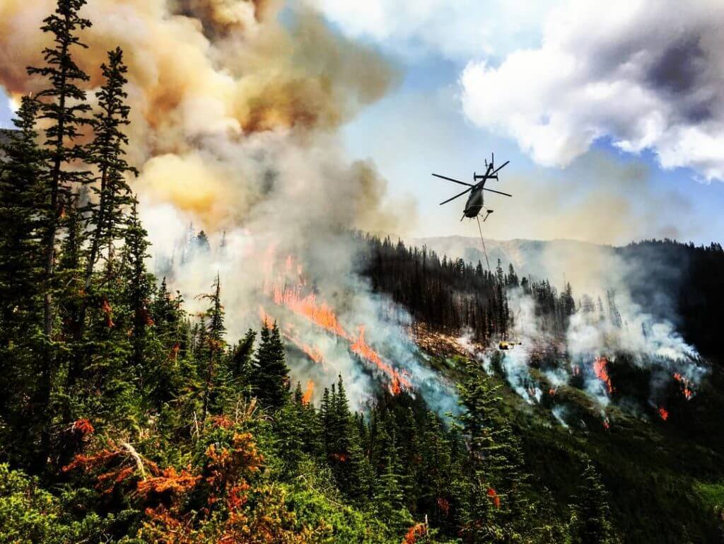 Due to its mountain experience with aircraft, Coldstream's helicopters are based at the Kamloops Fire Centre and Southeast Fire Centre, toward the B.C.-Washington border where many fires are currently. Coldstream Helicopters Photo