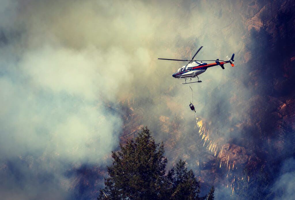 Nearly every part of British Columbia remains under a high-to-extreme fire danger rating. Coldstream Helicopters Photo