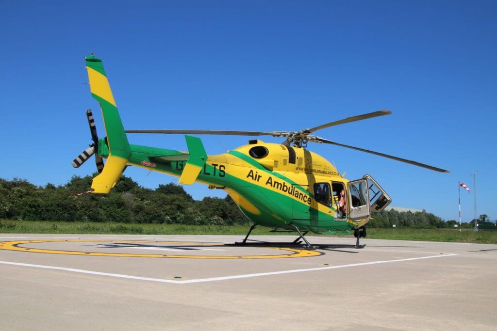 The base and the helicopter began operating as normal on Aug. 15, 2018. Wiltshire Air Ambulance Photo