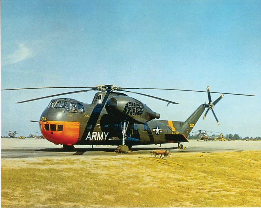 The U.S. Army was the second U.S. military service to purchase the S-56 as a transport helicopter, which it designated the H-37 Mojave. The first aircraft was delivered to the Army at Fort Rucker, Alabama, in 1956. Jeff Evans Collection Photo 