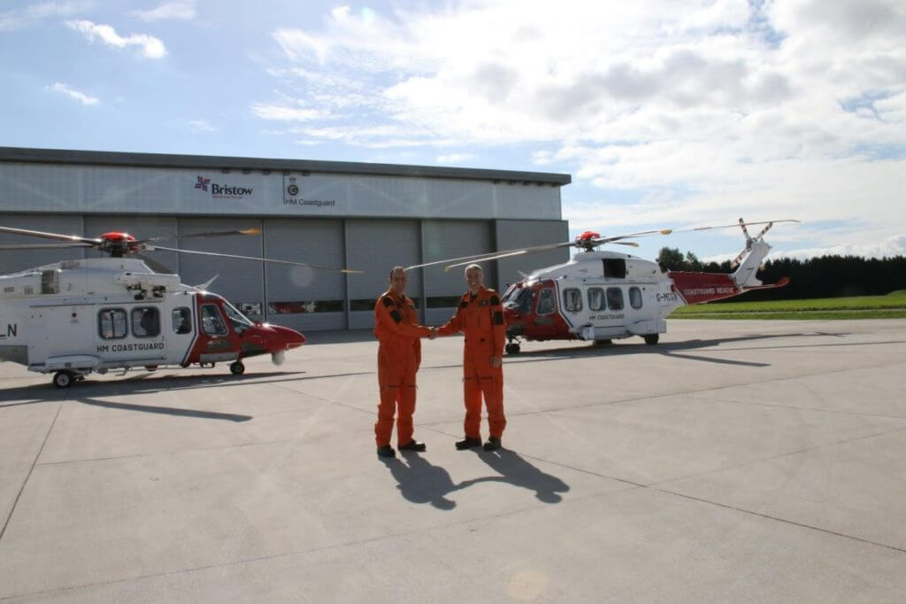 The new Leonardo AW189 helicopters, operated by Bristow Helicopters, replace St Athan's HM Coastguard's smaller AW139 aircraft. Maritime and Coastguard Agency Photo