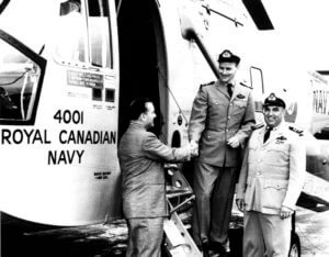 The first Sea Kings, 4001 and 4002, arrived at the naval air station in Shearwater, N.S., on Aug. 1, 1963. DND Photo