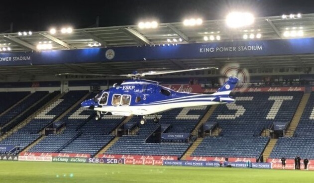 The AW169 helicopter was a familiar sight at the stadium.