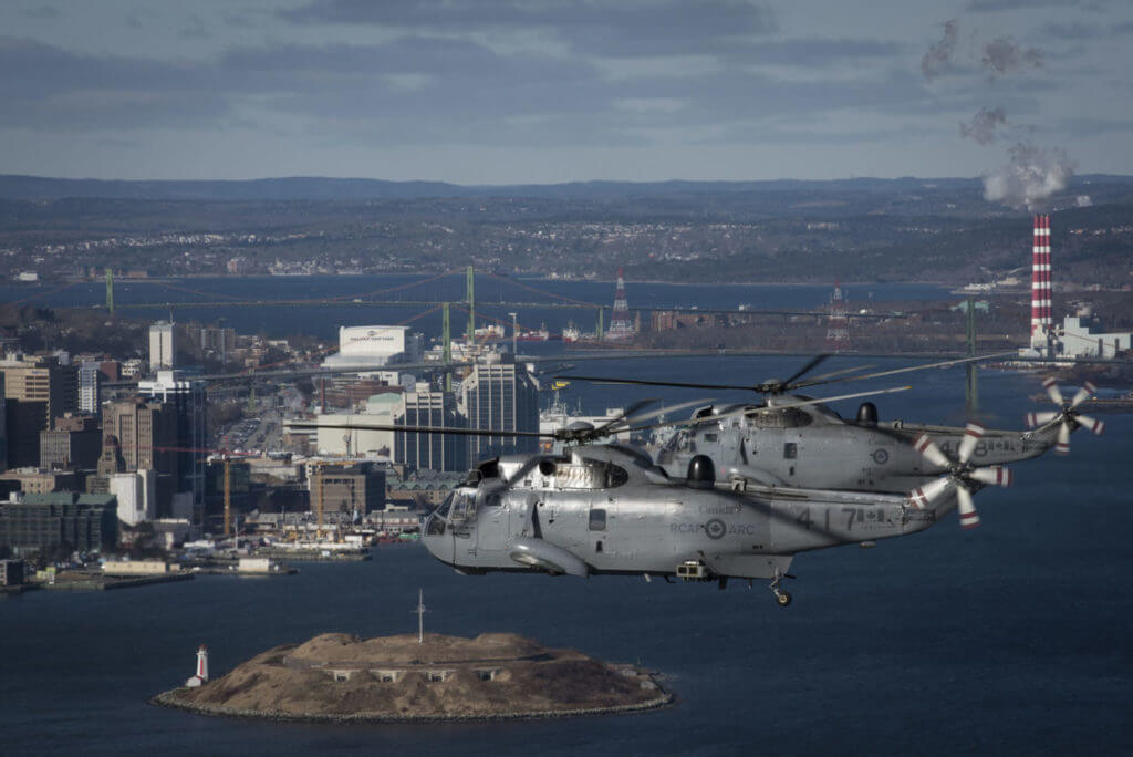 On Jan. 26, 2018, a trio of RCAF CH-124 Sea Kings conducted a flypast over Halifax, N.S., to commemorate the last operational Sea King flight by 12 Wing Shearwater's 423 Maritime Helicopter Squadron. Cpl Felicia Ogunniya