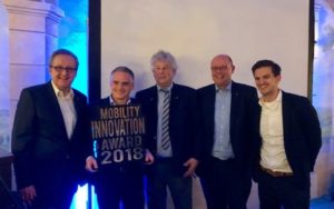 Ulrich Nies (MPC); Joerg Mueller (Airbus); Manfred Spaltenberger (German Institute for Inventions); Olaf Guennewig (SGS Fresenius); and Stephan Zaulich (PRIME Research). MPC and PRIME Research Photo