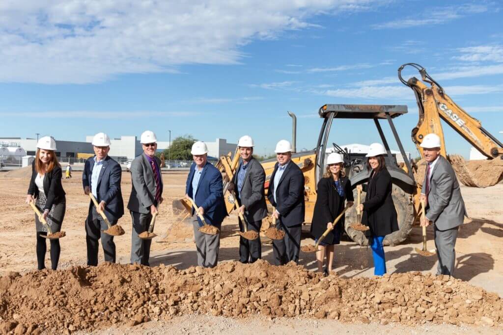 Able Staff celebrate the groundbreaking of the 50,000-square-foot facility at its headquarters. Able Photo