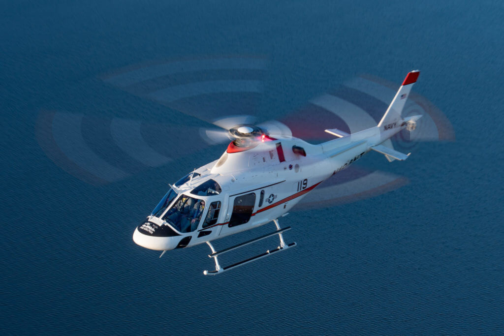 Leonardo's TH-119 helicopter is on track to receive Federal Aviation Administration IFR certification early this year. The aircraft will be the first single engine IFR-certified helicopter in decades. Ryan Mason Photo