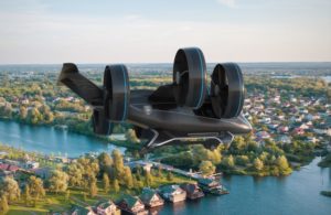 Bell has revealed a hybrid electric propulsion system utilizing six tilting ducted fans for its air taxi vehicle, Bell Nexus. Bell Image