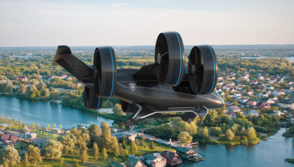 Bell is bringing a full-scale mockup of its Nexus air taxi to CES 2019 and HAI Heli-Expo 2019. Bell Image